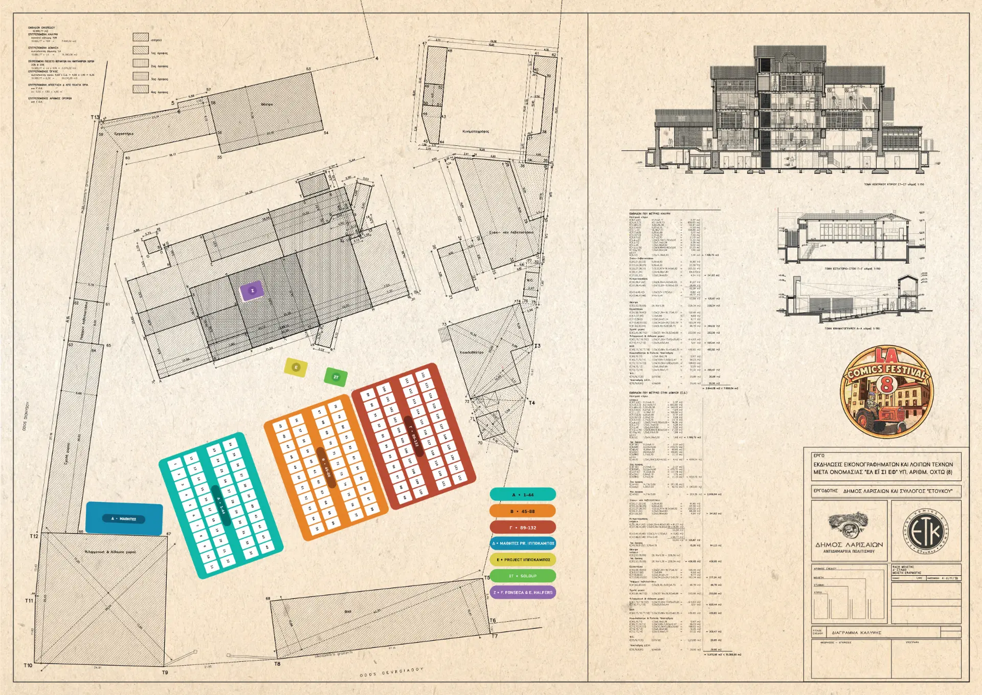 Κάτοψη και floor plan του Artist Alley στον Μύλο του Παππά